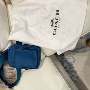 Coach Teal Blue Signature Embossed Crossbody